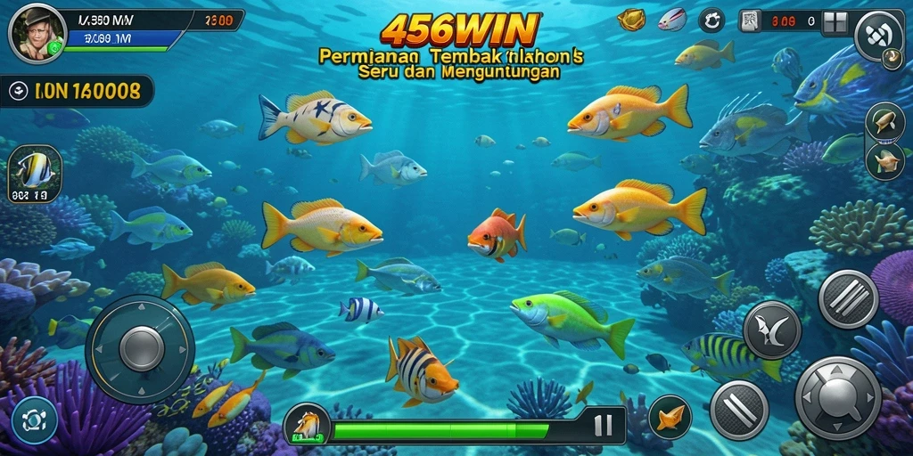 Tampilan gameplay menarik dari 456WIN dengan aksi menembak ikan.