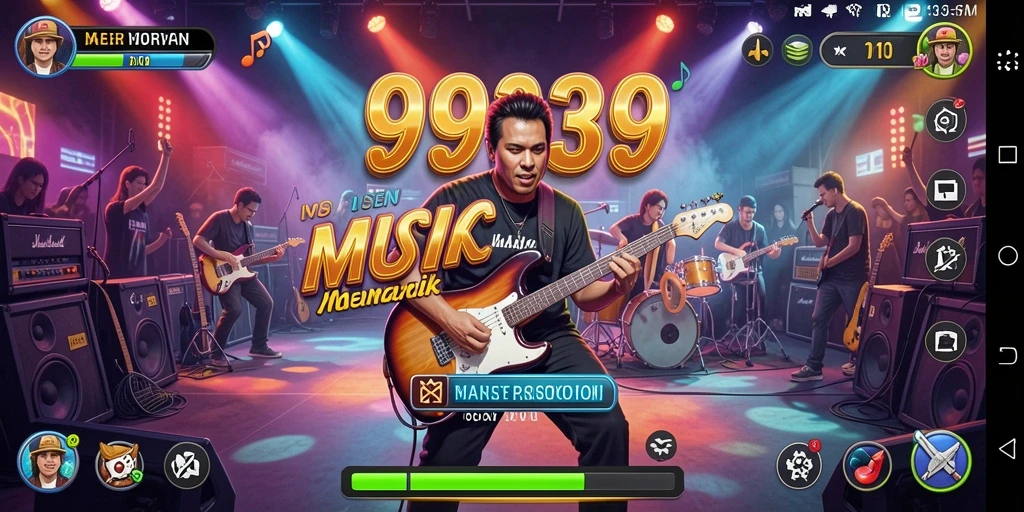 Tampilan gameplay <strong>9939</strong> yang menggembirakan dengan berbagai alat musik.