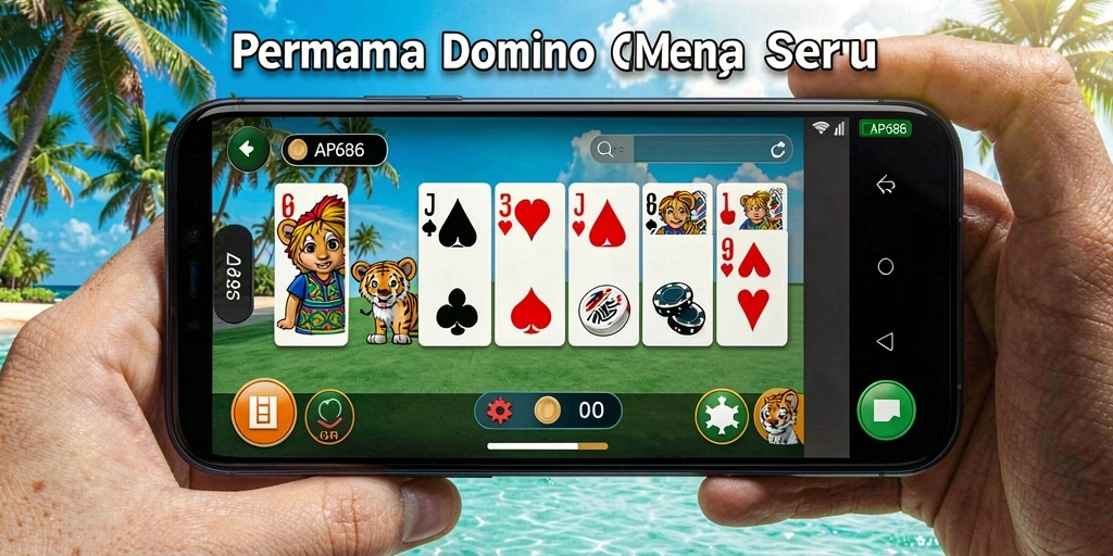 Screenshot gameplay AP686 yang menampilkan keseruan bermain Domino.