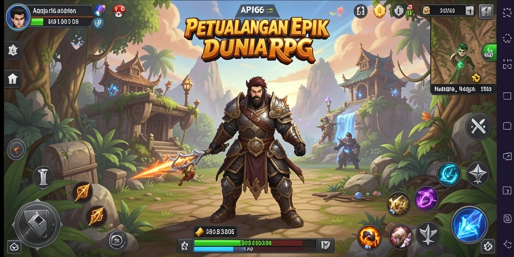 Tampilan gameplay API66 yang menggembirakan dan penuh aksi RPG.