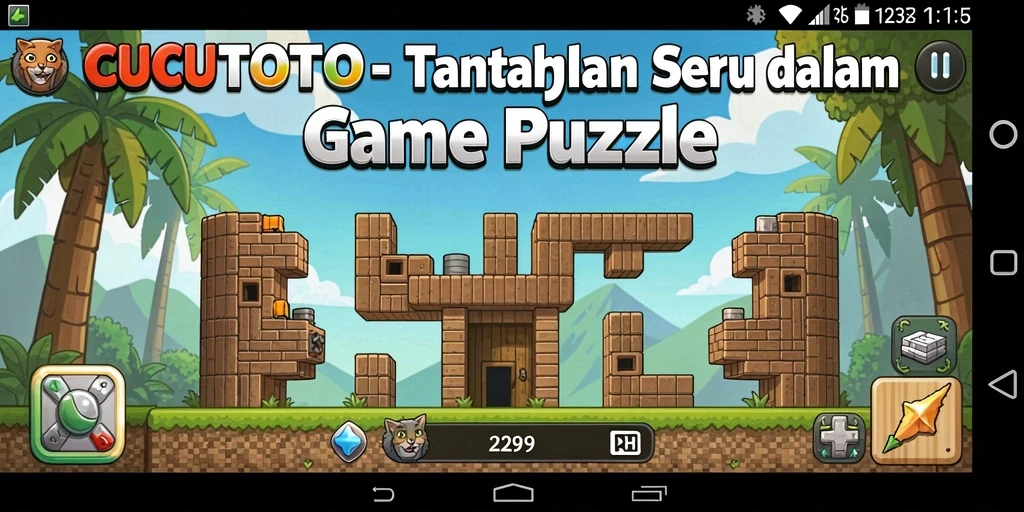 Tampilan gameplay CUCUTOTO dengan tantangan Puzzle menarik.