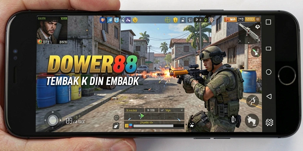 Gameplay intens di DOWER88 dengan aksi tembak-menembak.