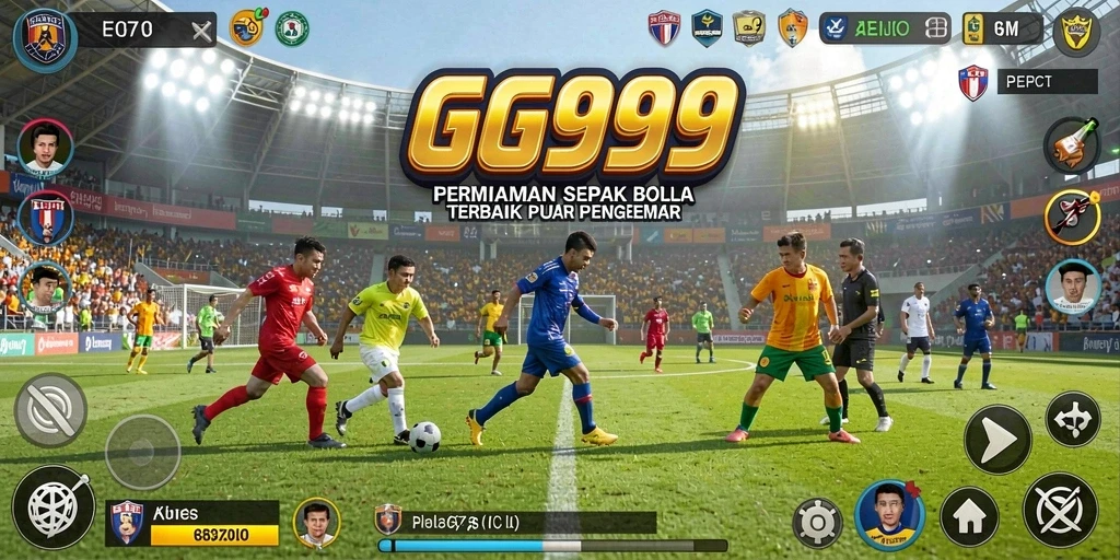 Tampilan gameplay GG999 yang menarik dan menegangkan dalam pertandingan sepak bola.