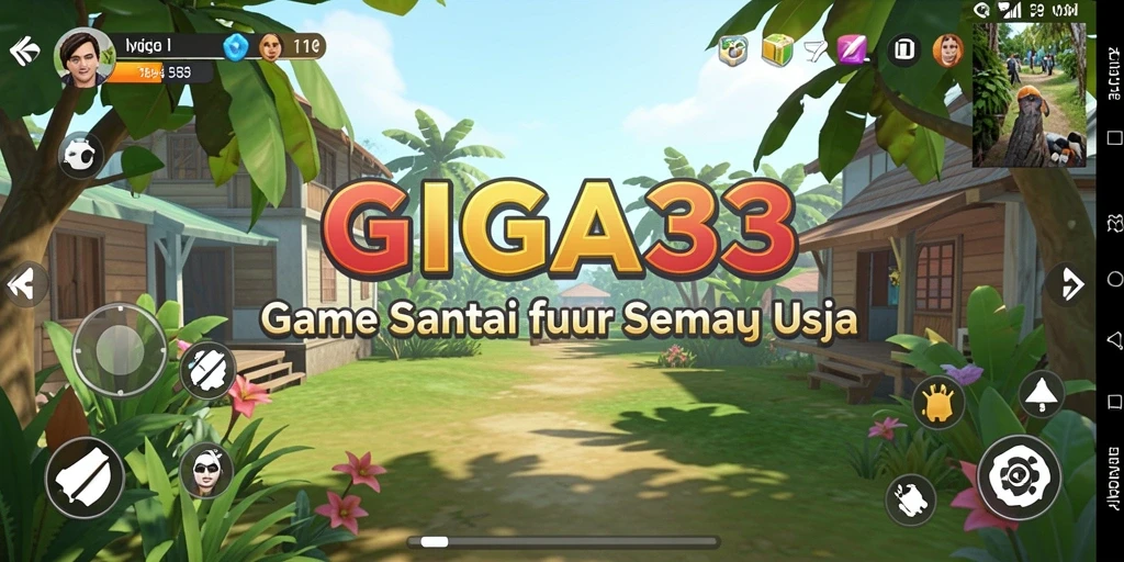 Tampilan gameplay GIGA33 yang ceria dan menarik untuk semua kalangan.