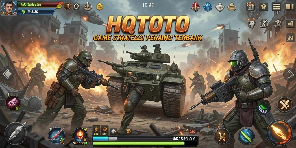 Screenshot utama HQTOTO menampilkan pertempuran strategis yang mendebarkan.