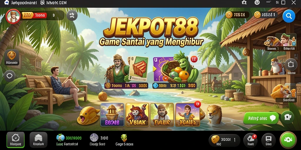 Screenshot gameplay JEKPOT88 yang menunjukkan suasana santai.