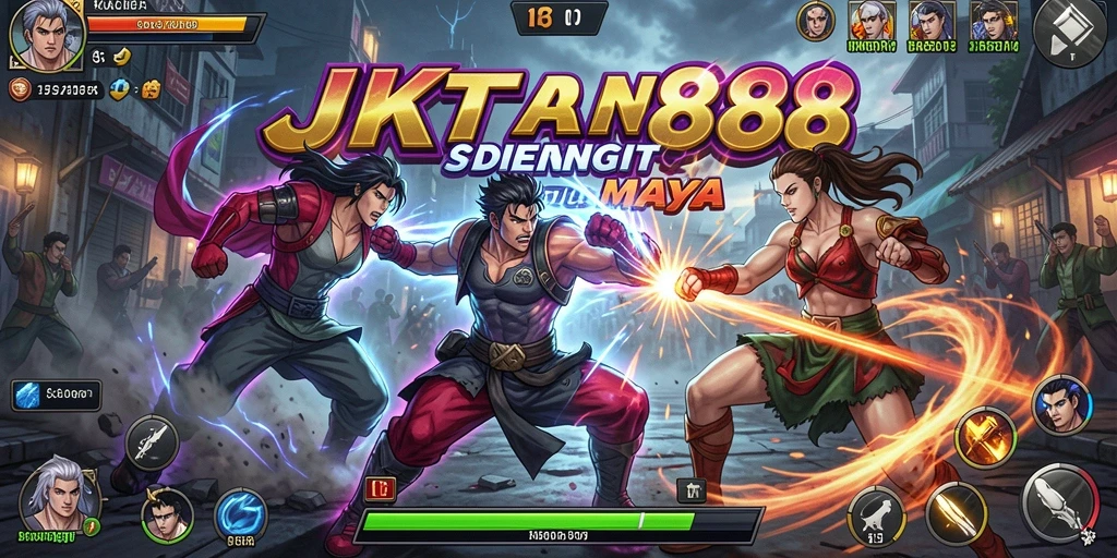Tangkapan layar JKT88 menampilkan aksi pertarungan yang mendebarkan.