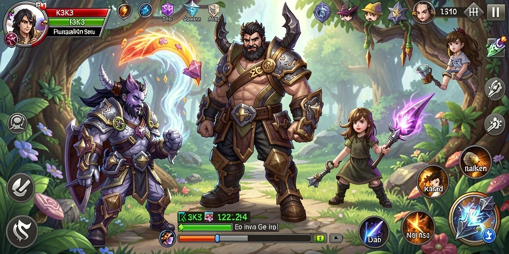 Screenshot gameplay K3K3 menampilkan aksi pertarungan yang menegangkan.