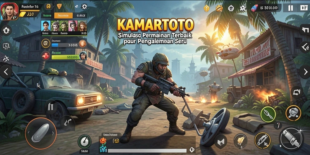 Tampilan gameplay menarik dari KAMARTOTO dengan berbagai aktivitas simulasi.
