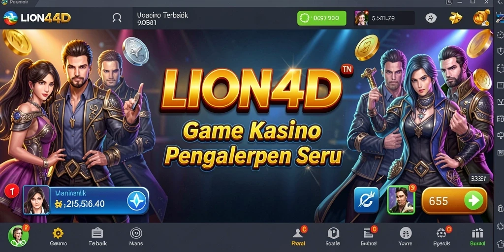 Gameplay yang mendebarkan di LION4D aplikasi kasino.