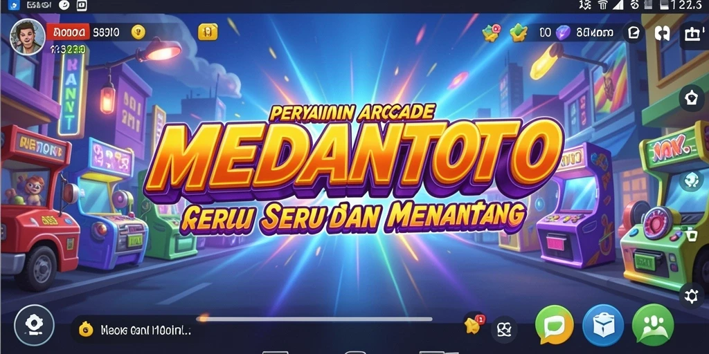 Tampilan gameplay MEDANTOTO yang penuh warna dan menarik.