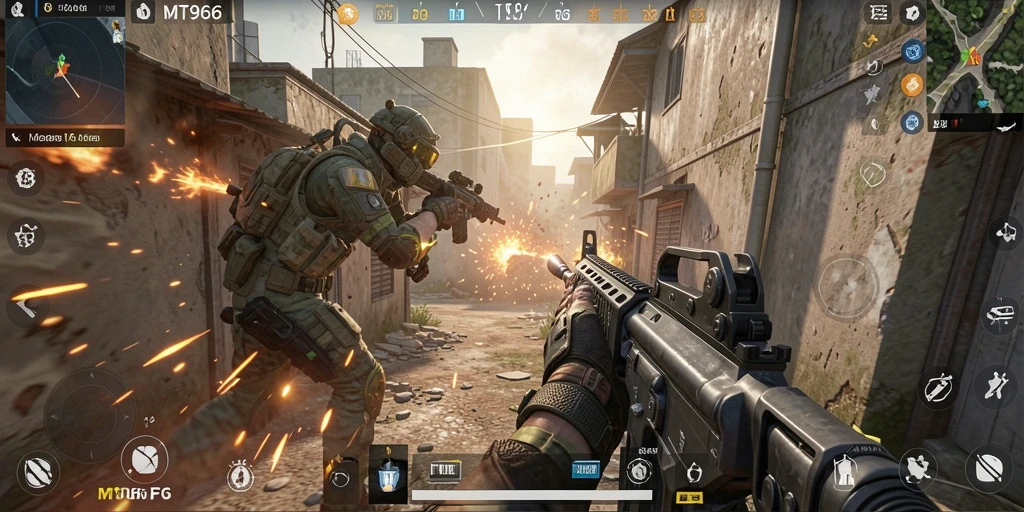 Tampilan gameplay seru di MT966 dengan grafis yang menawan.
