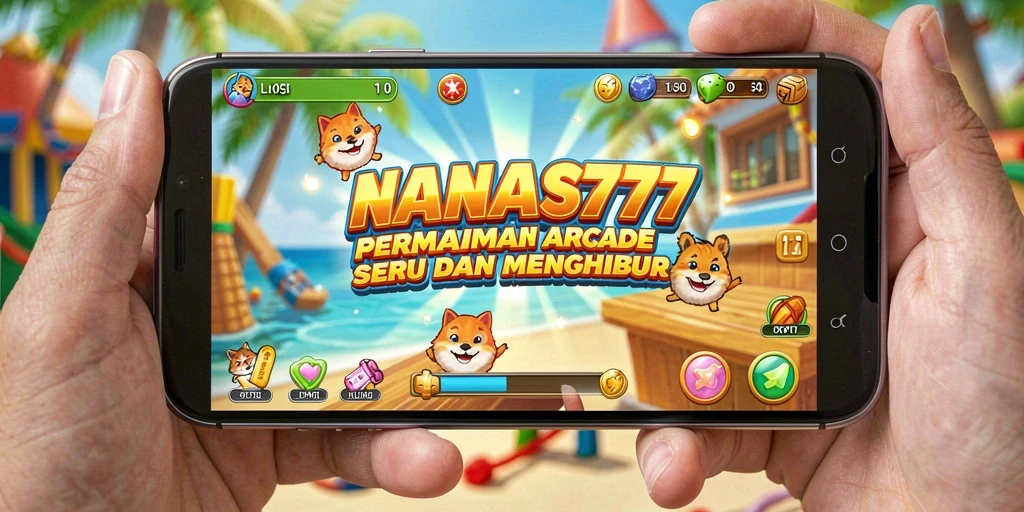 Tampilan gameplay seru dari NANAS777 di arena arcade.