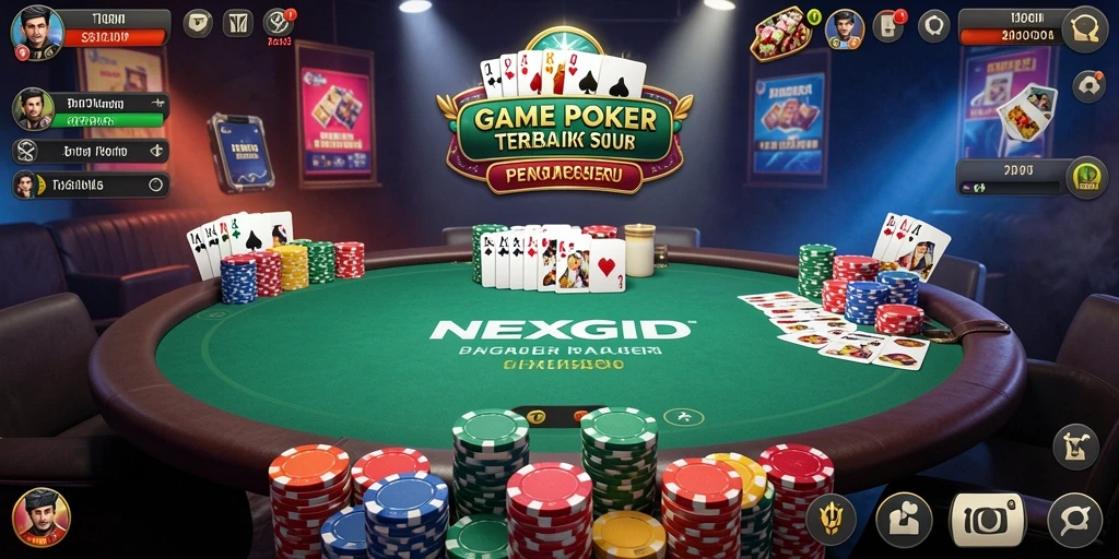 Tampilan gameplay Poker yang mendebarkan di NEXGID.