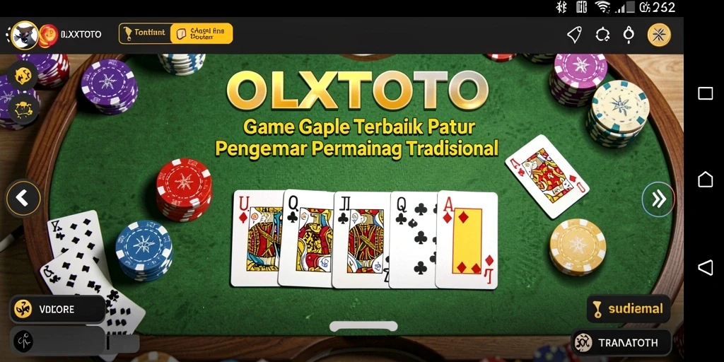 Screenshot utama OLXTOTO menunjukkan keseruan permainan Gaple.