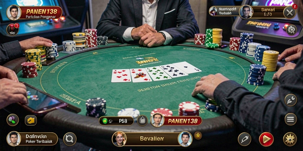 Tampilan menarik dari gameplay Poker di PANEN138.