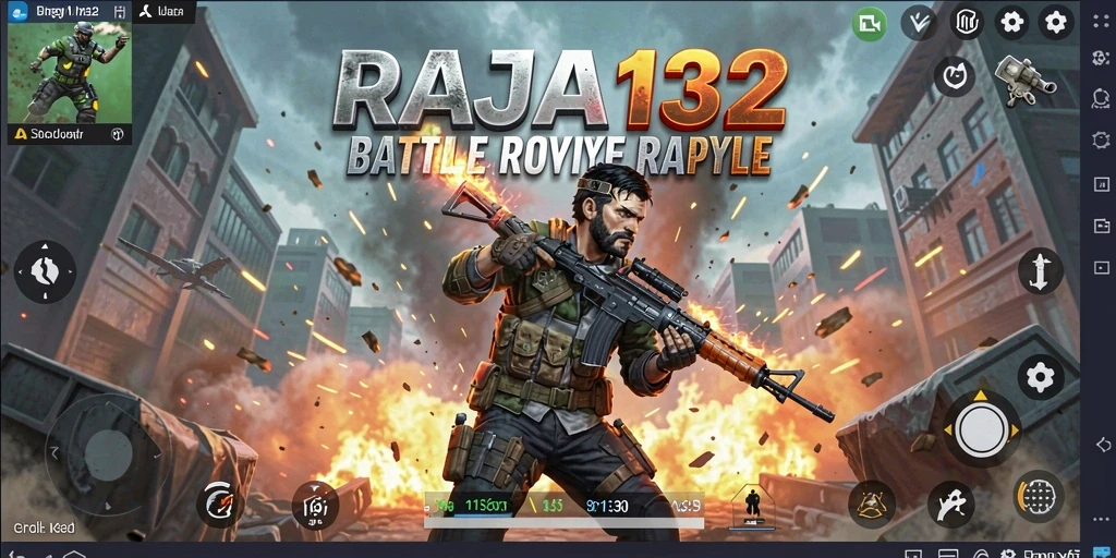 Gameplay seru dan mendebarkan di RAJA132 Battle Royale.