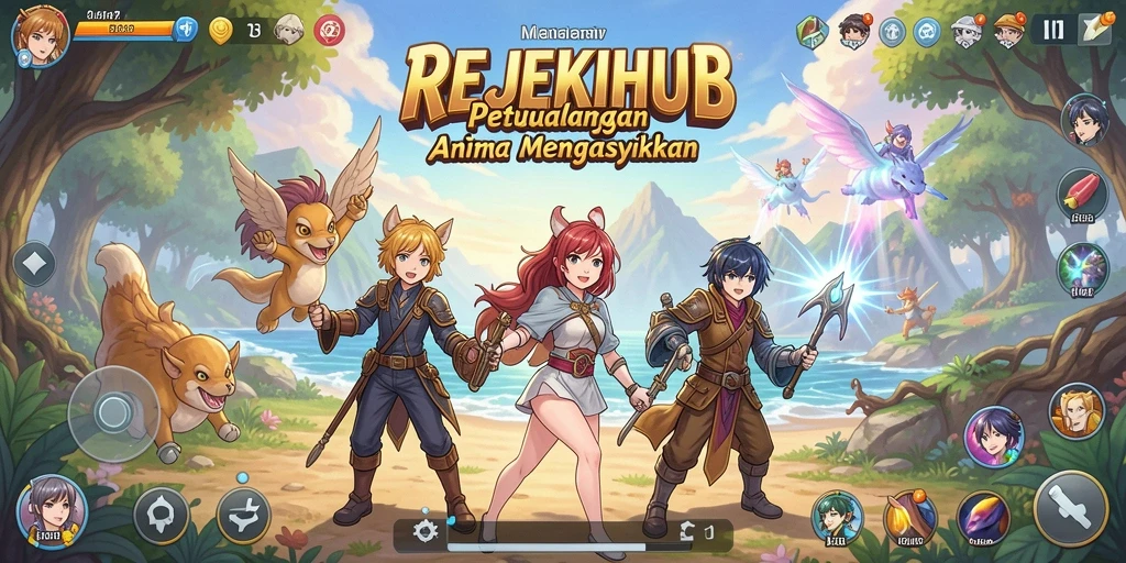 Screenshot menunjukkan karakter Anime yang beraksi dalam REJEKIHUB.