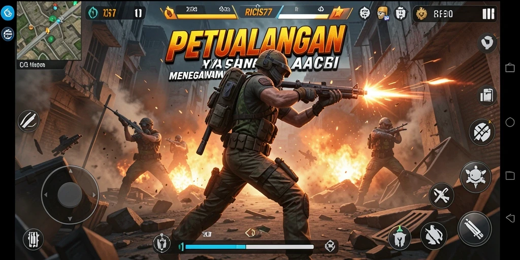 Tampilan gameplay RICIS77 dengan aksi yang mendebarkan.