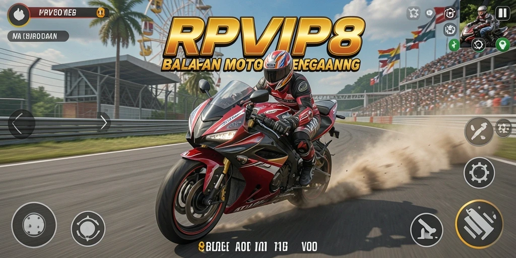Tampilan mendebarkan dari balapan motor di RPVIP8.