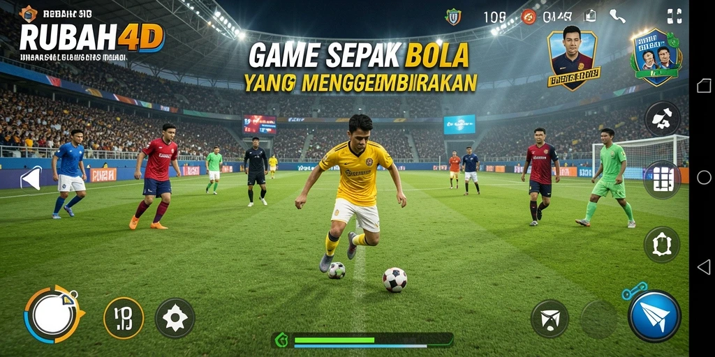Tampilan gameplay menarik dari RUBAH4D yang menampilkan aksi sepak bola.