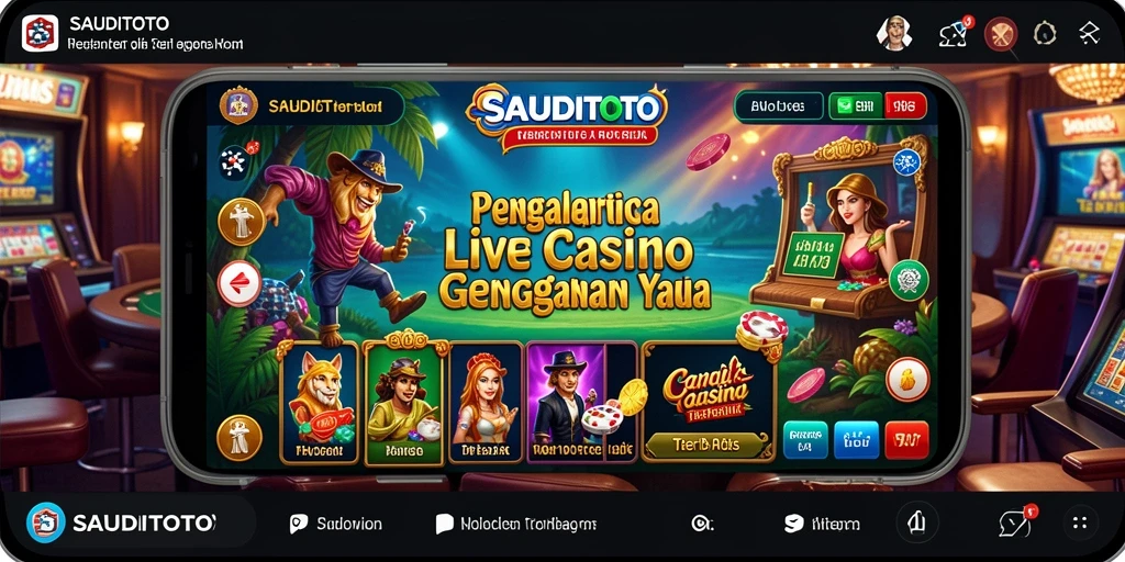 Tampilan menarik gameplay Live Casino SAUDITOTO dengan interaksi dealer.
