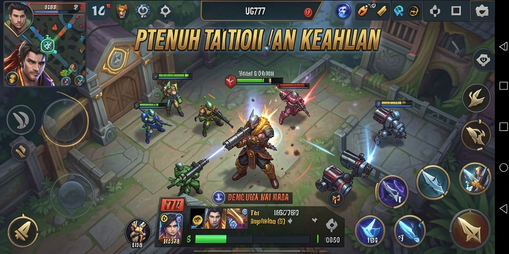 Tampilan gameplay UG777 yang seru dalam pertarungan strategi.