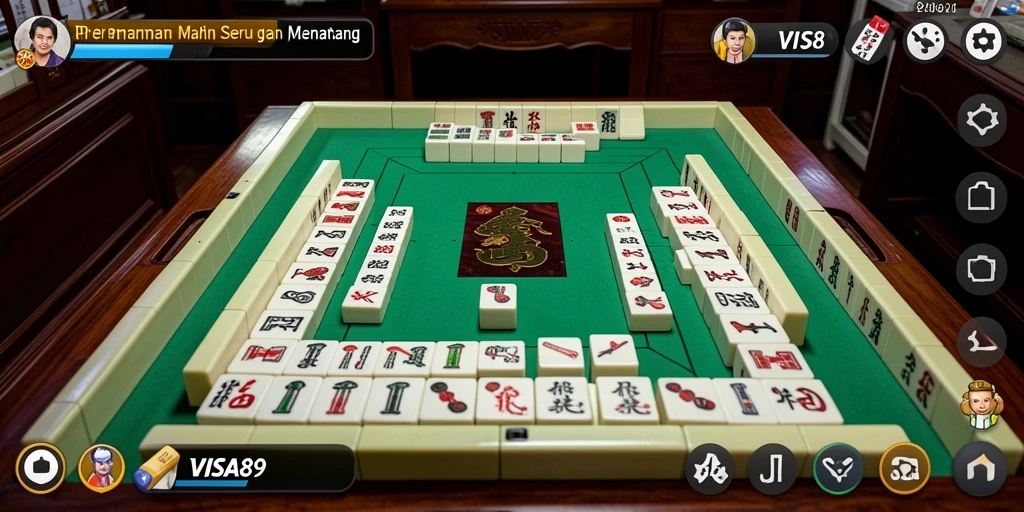 Screen utama permainan VISA89 menampilkan gameplay Mahjong yang menarik.