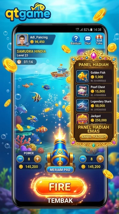 Menu bantuan di aplikasi qtgame yang mudah diakses.